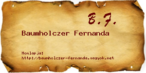 Baumholczer Fernanda névjegykártya